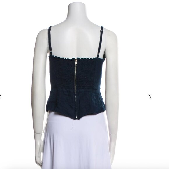 Reformation Navy Linen Top - Picture 5 of 5